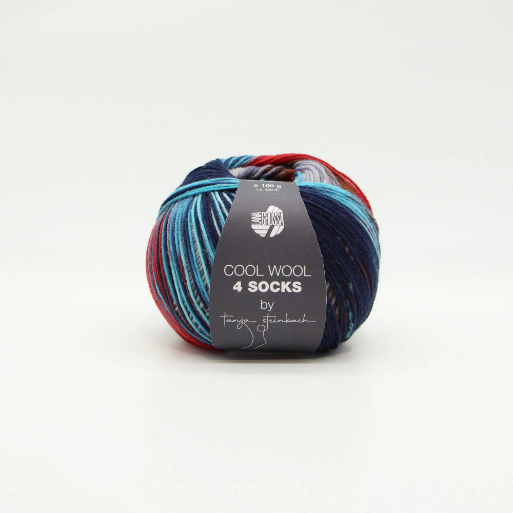 Lana Grossa Meilenweit Cool Wool 4 Socks print