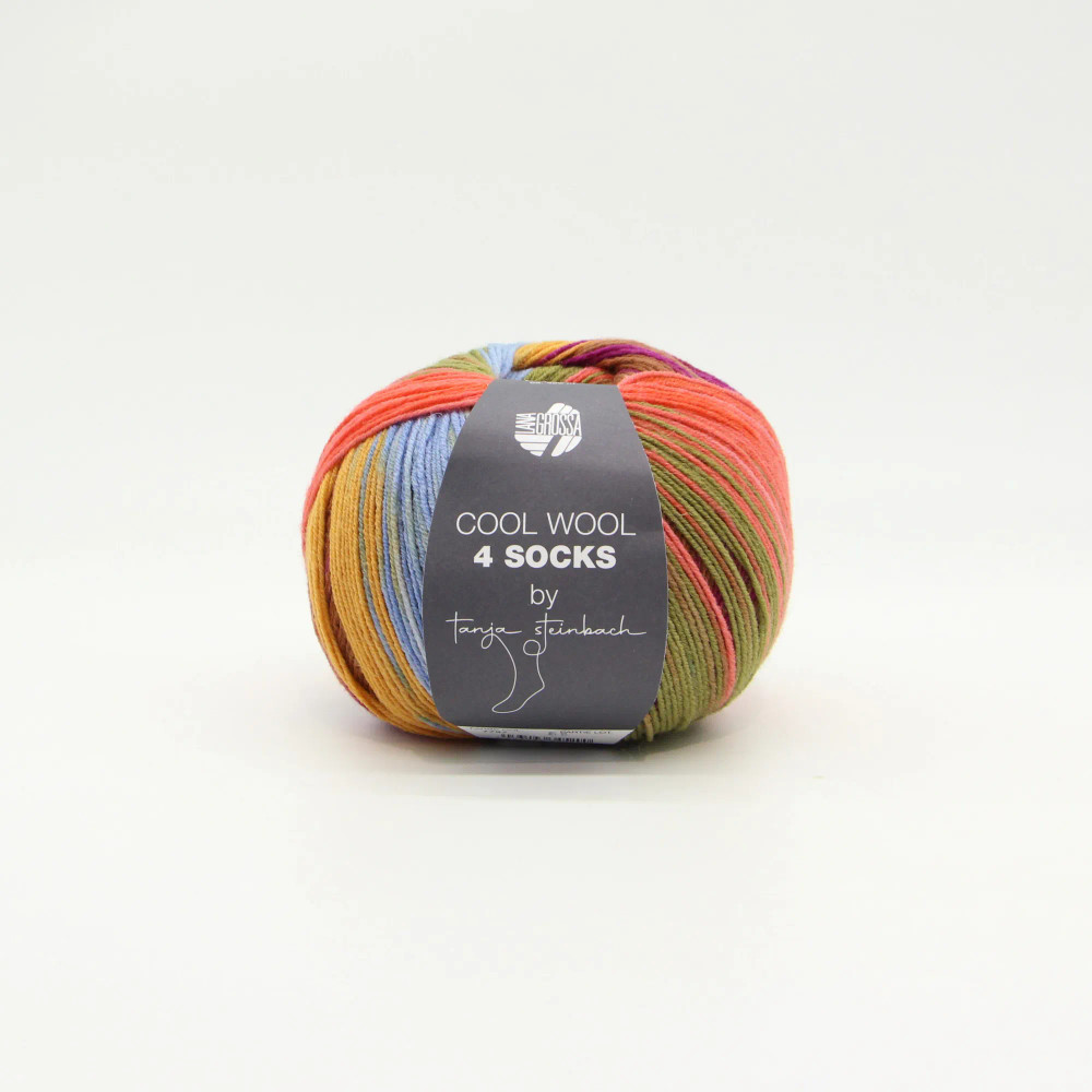 Lana Grossa Meilenweit Cool Wool 4 Socks print