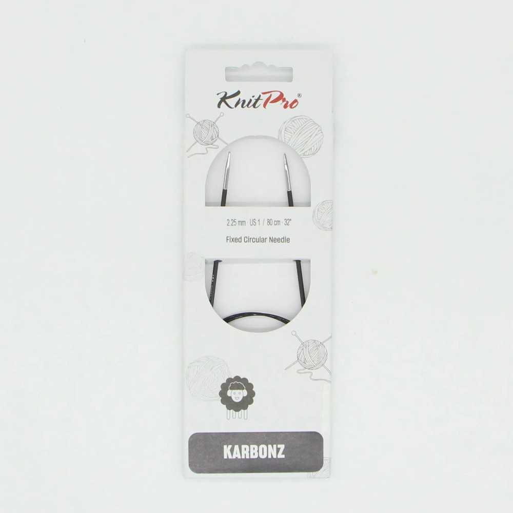 Спицы для вязания круговые Karbonz 80 см карбон