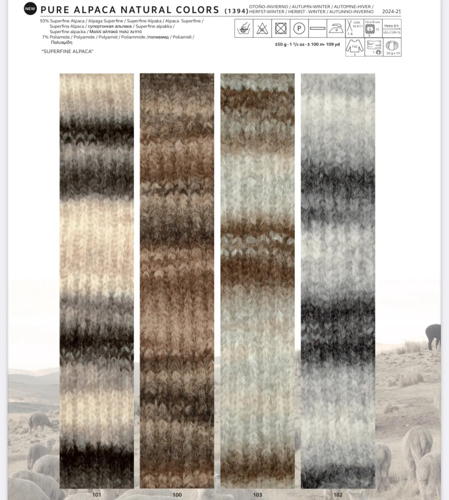 Katia Pure Alpaca Natural Colors