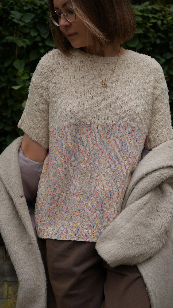 Описание для вязания спицами футболки