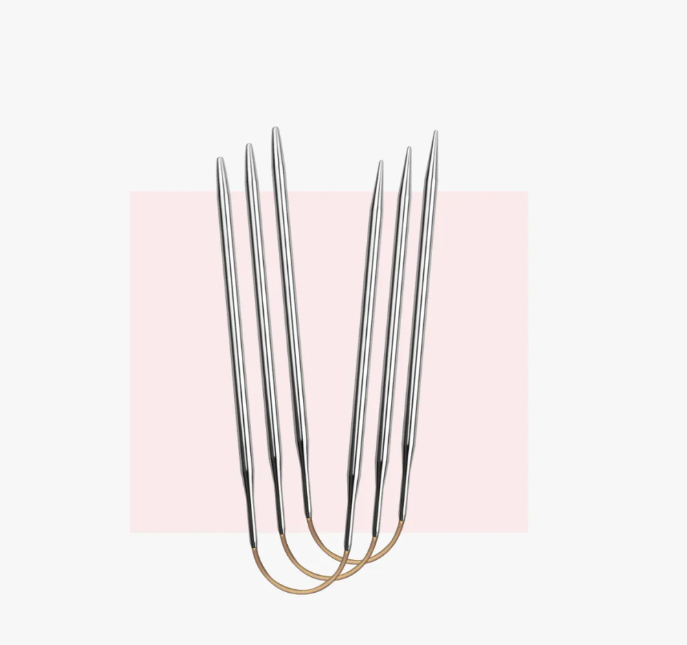 Спицы для вязания чулочные AddiCrasyTrio Long 26 см латунь