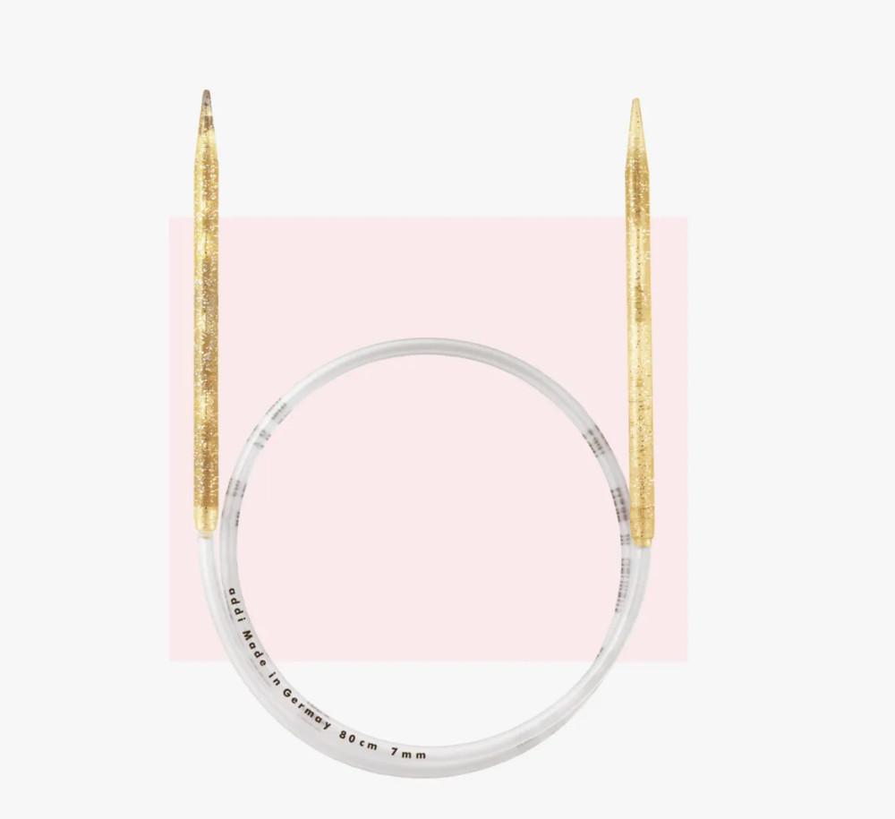 Спицы для вязания круговые Addi Champagner 60см