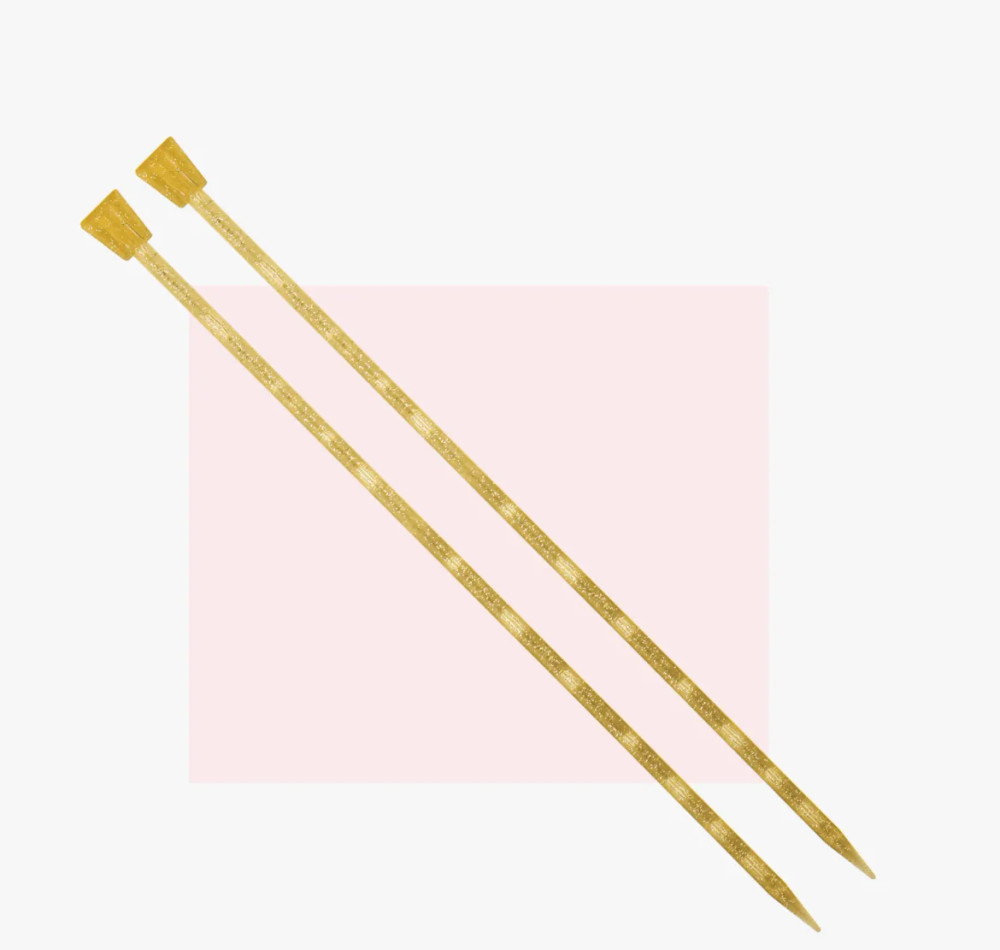 Спицы для вязания прямые Addi Champagner 35см