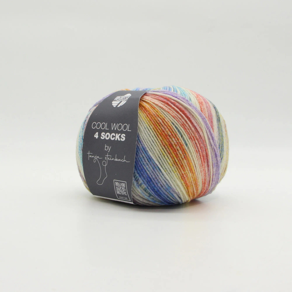 Lana Grossa Meilenweit Cool Wool 4 Socks print