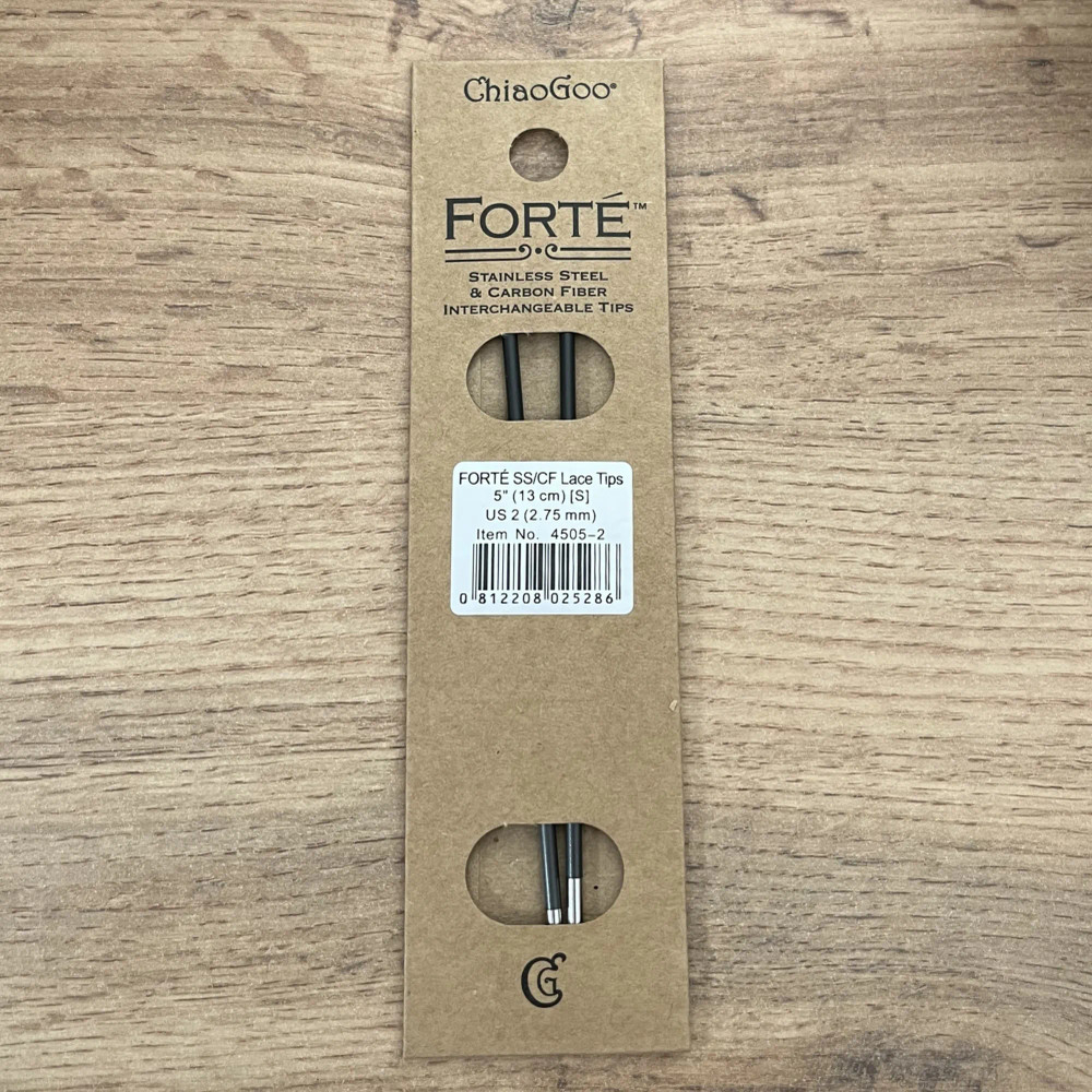 Спицы для вязания разъемные Chiaogoo Forte 13 см карбон