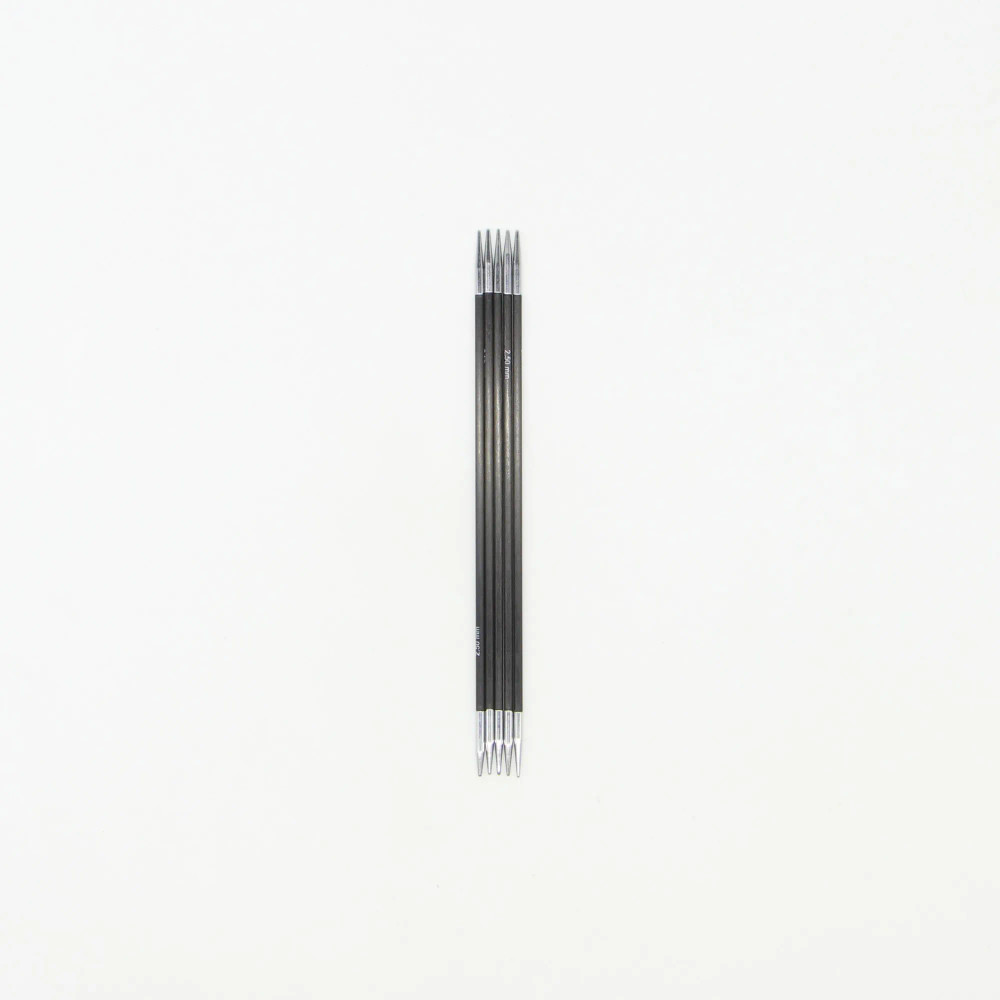 Спицы для вязания чулочные Lana Grossa 4мм 15 см карбон