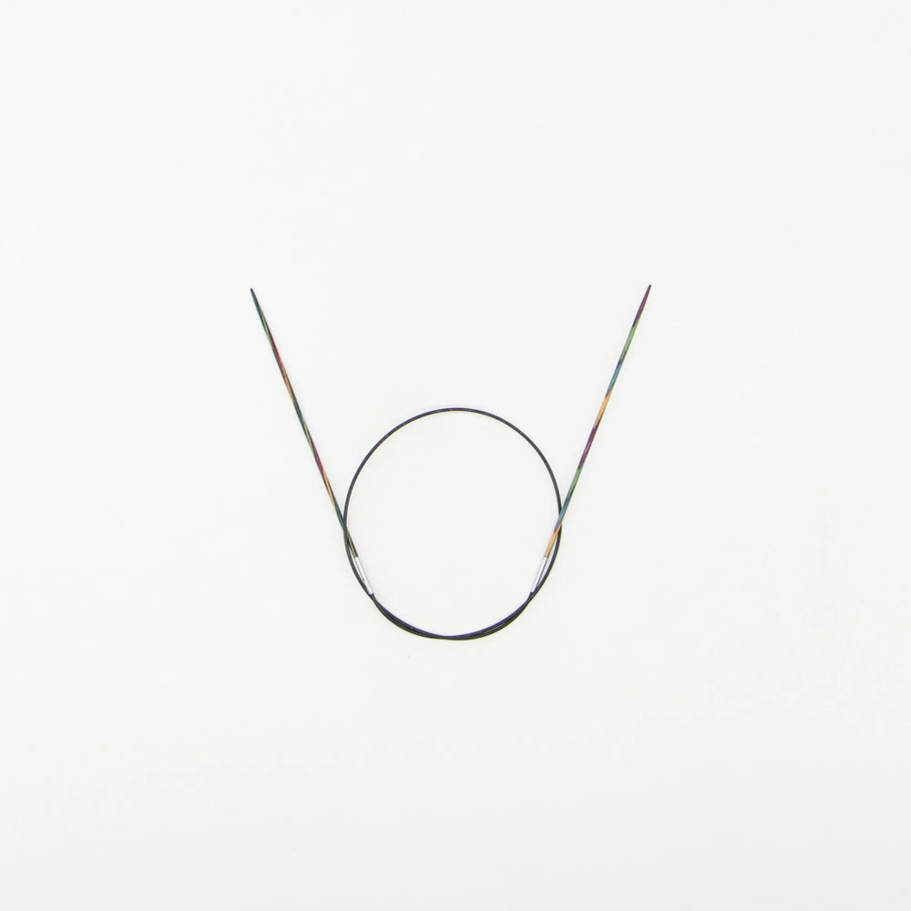 Спицы для вязания круговые Lana Grossa Design Wood разноцветные дерево