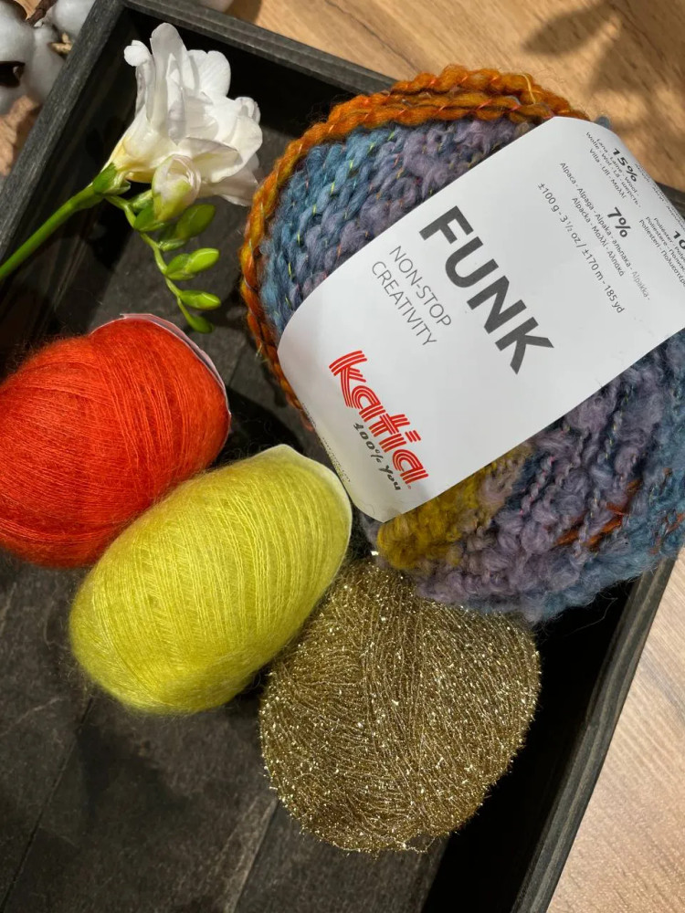 Набор 1 для вязания палантина зигзаг спицами