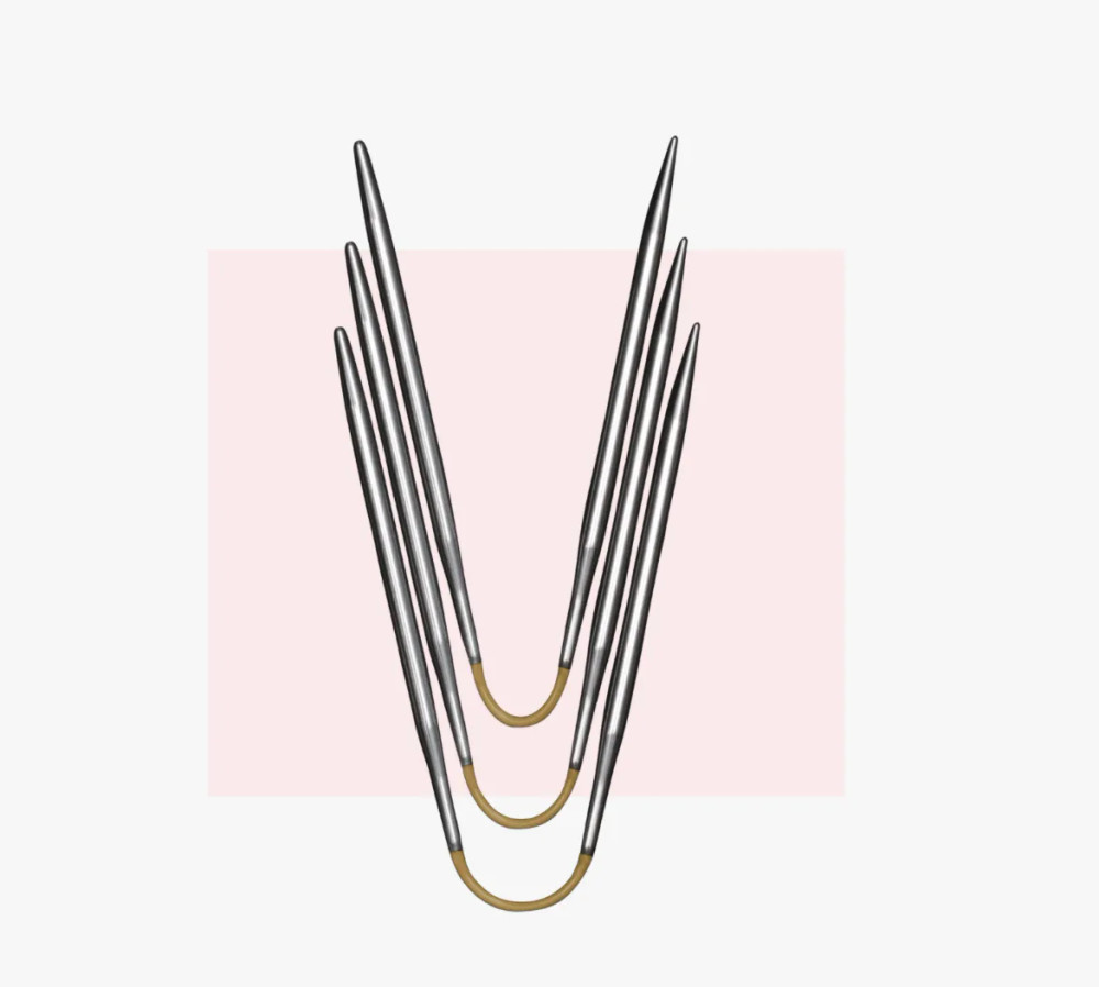 Спицы для вязания чулочные AddiCrasyTrio 21 см латунь