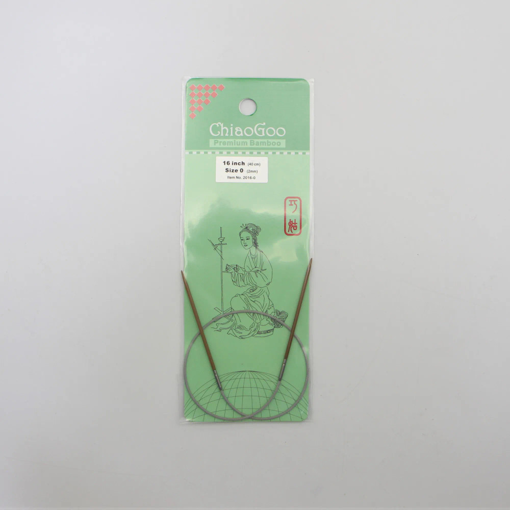 Спицы для вязания круговые Chiaogoo 40 см бамбук