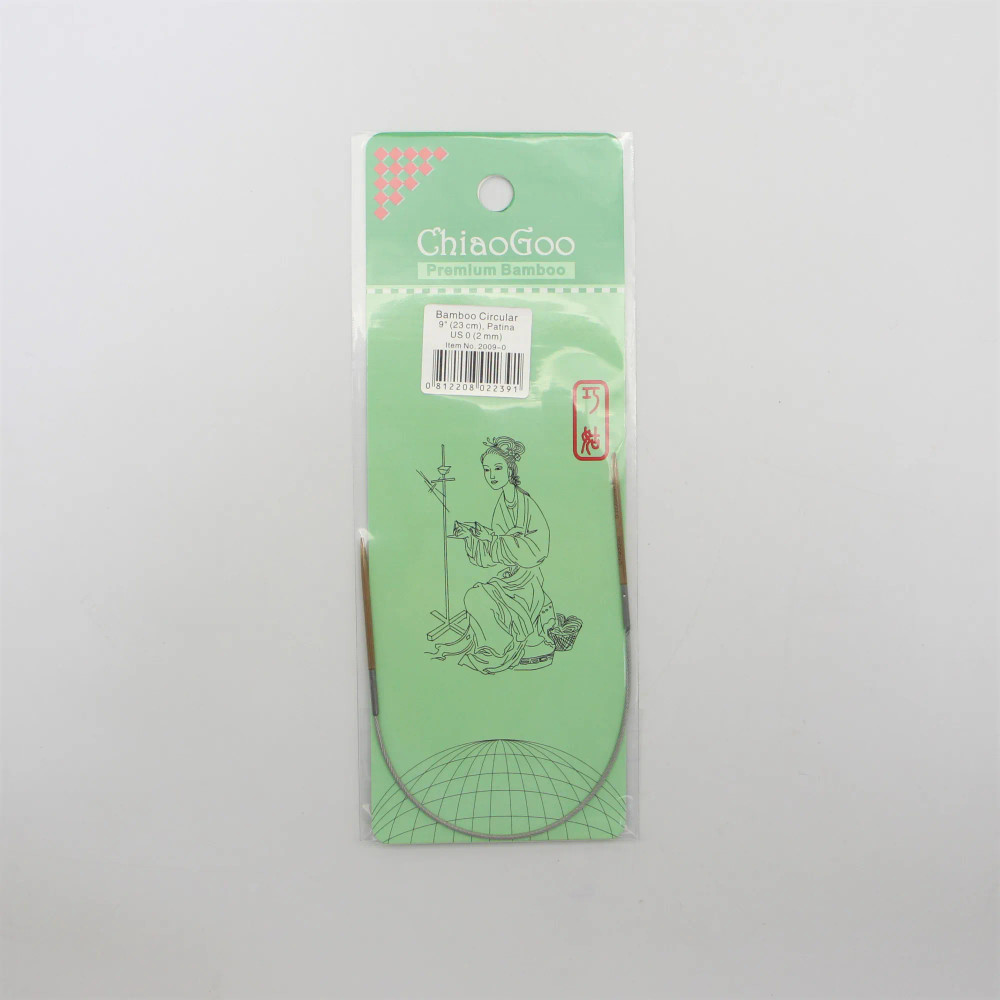 Спицы для вязания круговые Chiaogoo 23 см бамбук