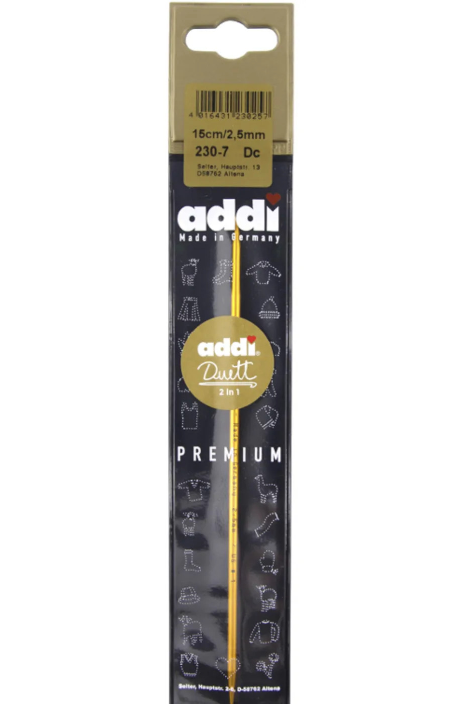 Крючок Addi алюминий ADDIDUETT 15 см