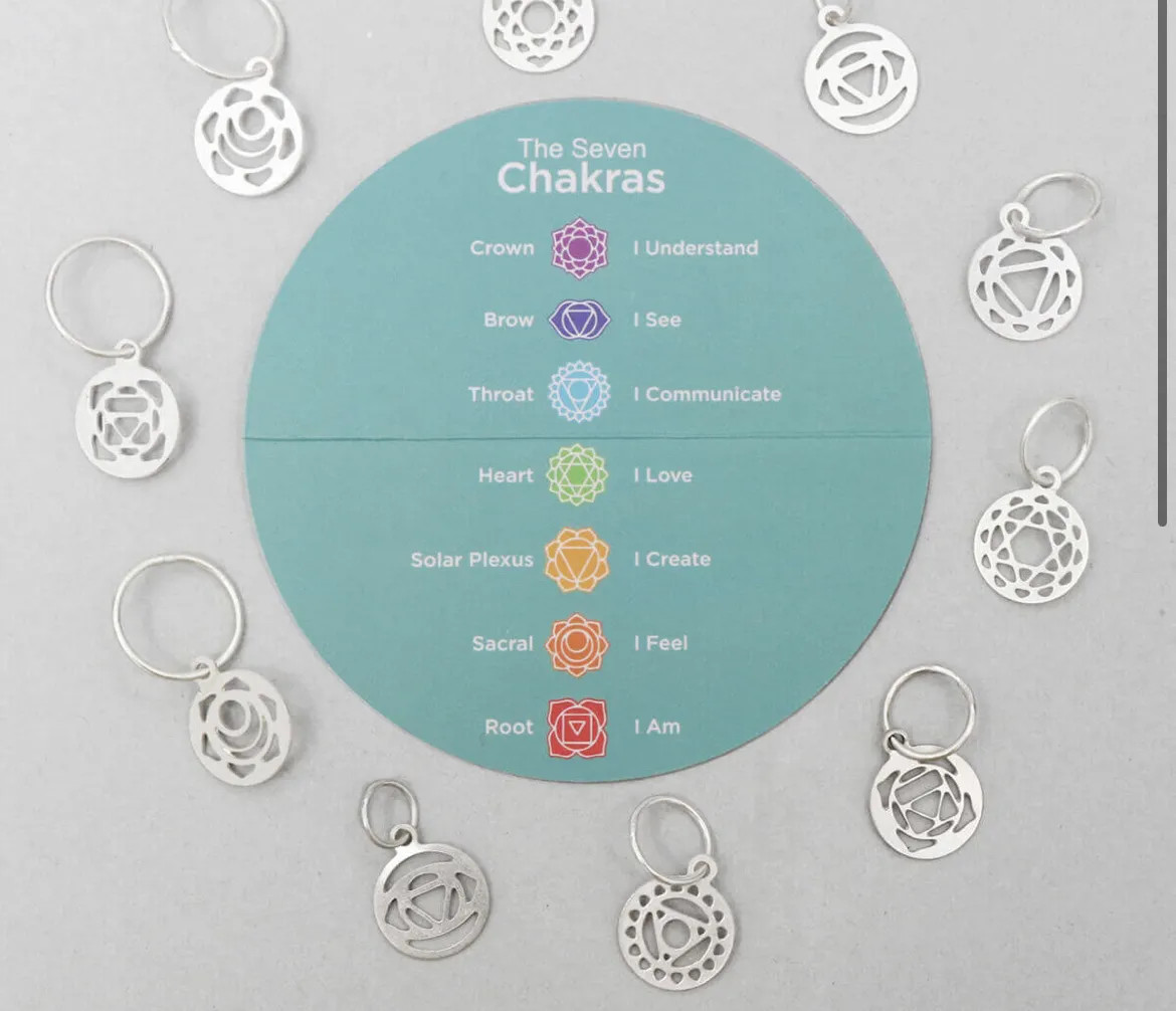 Маркеры для вязания из стерлингового серебра 10 шт в мешочке