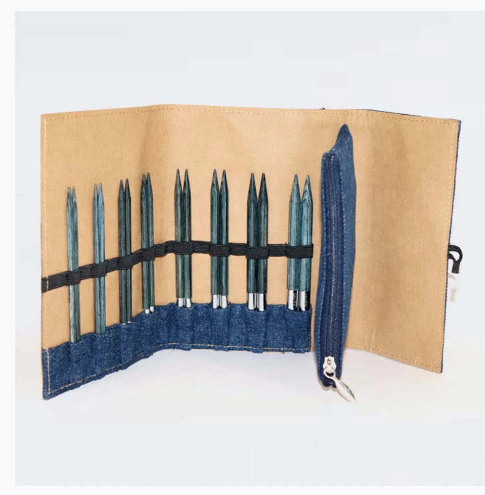 Набор разъемных спиц "Denim Indigo Wood" длина 11,5см KnitPro