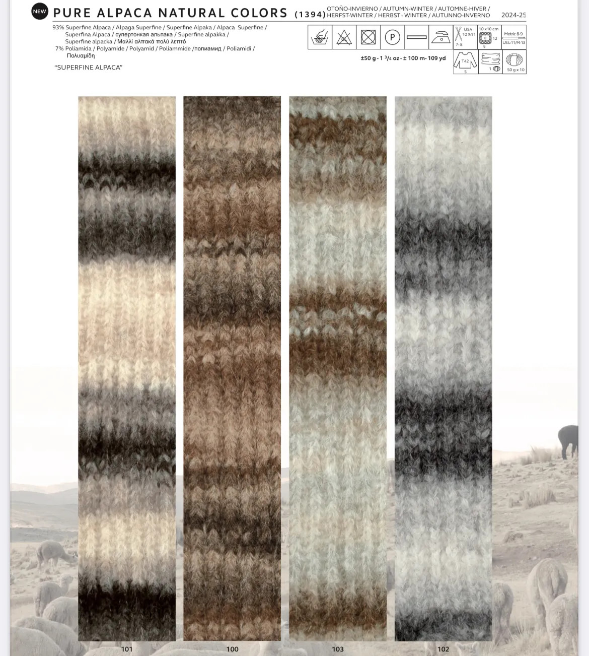 Katia Pure Alpaca Natural Colors