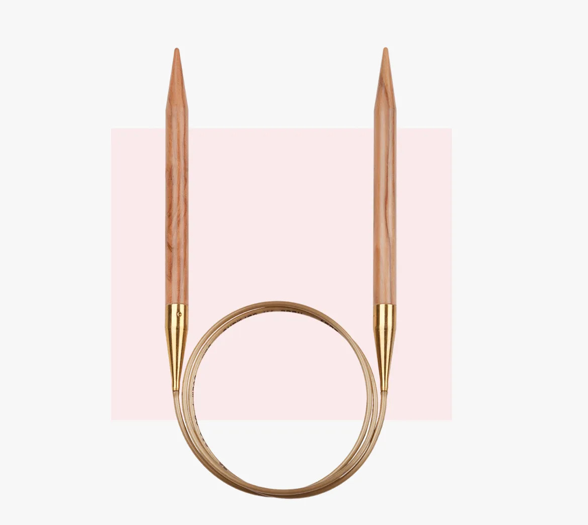 Спицы для вязания круговые Addi Nature 50 см из оливкового дерева