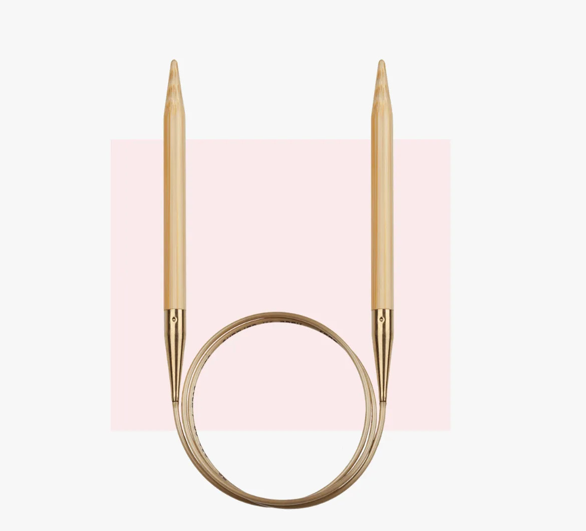 Спицы для вязания круговые Addi Nature Bamboo 60 см бамбук