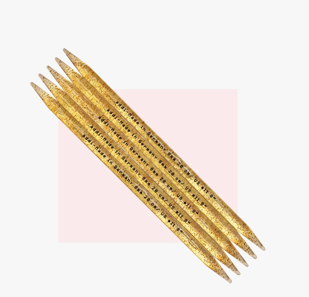 Спицы для вязания чулочные Addi Champagner 20 см