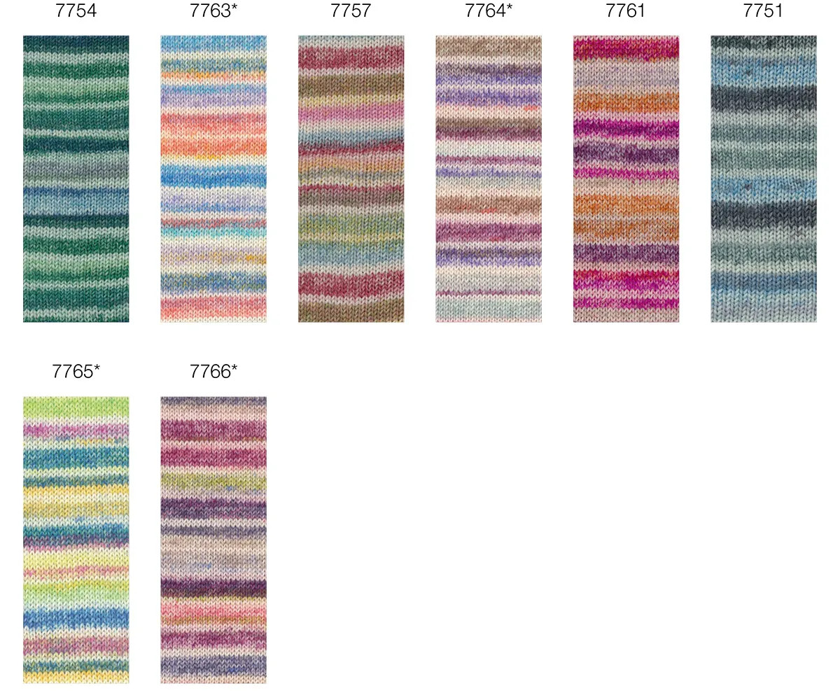 Lana Grossa Meilenweit Cool Wool 4 Socks print