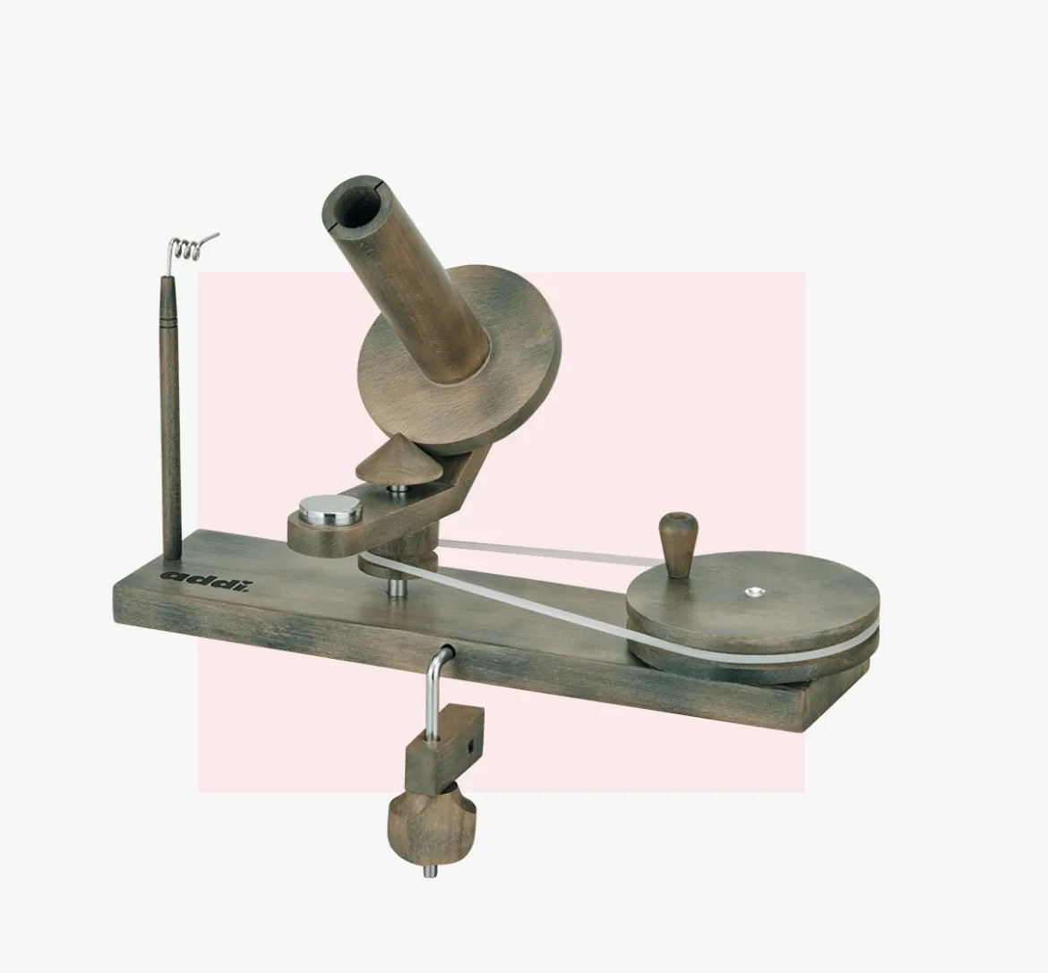 МОТАЛКА ДЛЯ ПРЯЖИ ADDIWINDER, РУЧНАЯ, С КРЕПЛЕНИЕМ, БУКОВОЕ ДЕРЕВО