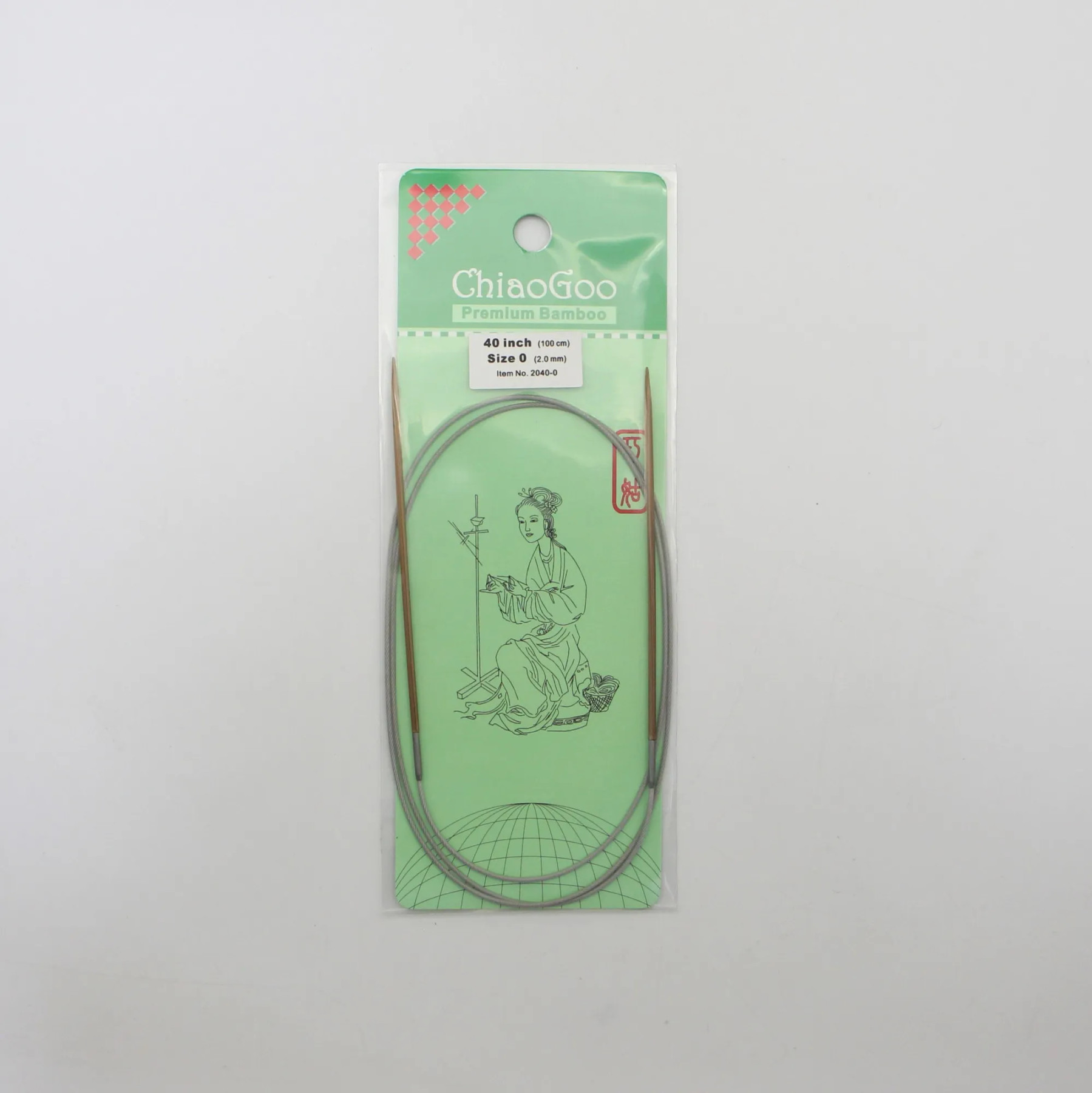 Спицы для вязания круговые Chiaogoo 100 см бамбук