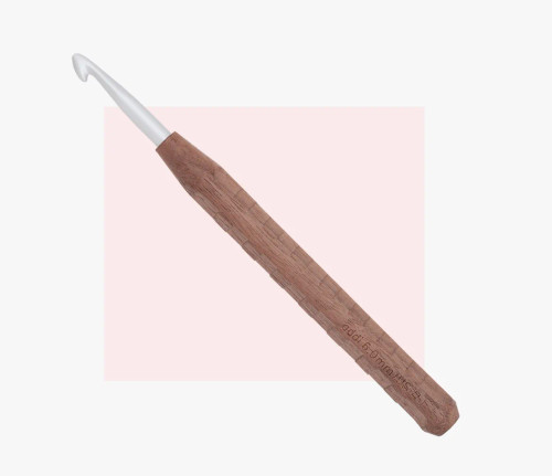 Крючок для вязания Addi Nature Walnut Wood с ручкой из грецкого ореха 16 см