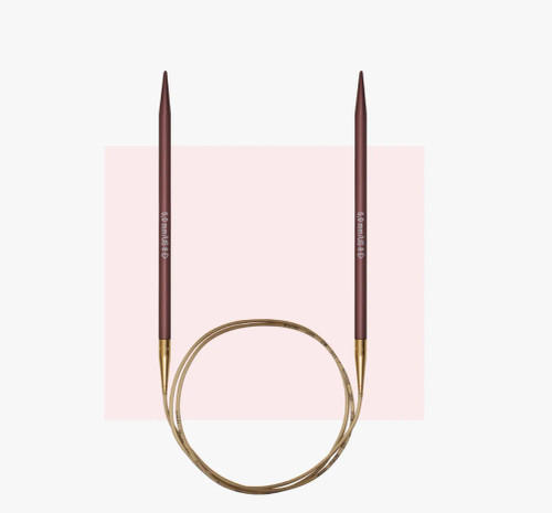 Спицы для вязания круговые Addi Mystic Lace металл 80 см с удлиненным кончиком