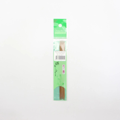 Спицы для вязания чулочные Chiaogoo 15 см тёмный бамбук